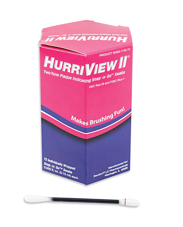 BEUTLICH HURRIVIEW II® TWO-TONE PLAQUE INDICATING SNAP -N- GO™ SWABS