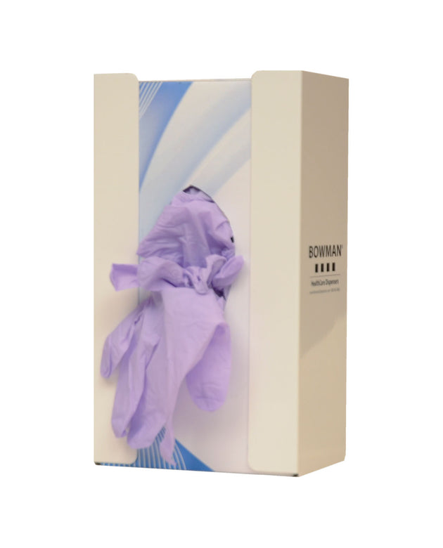 BOWMAN WHITE POWDER COATED METAL SINGLE GLOVE DISPENSERS
