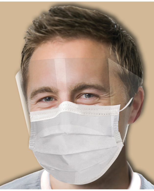 CROSSTEX ULTRA NO-FOG® EARLOOP MASK WITH SPLASH VISOR