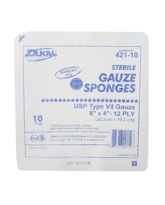 DUKAL WOVEN COTTON GAUZE SPONGES