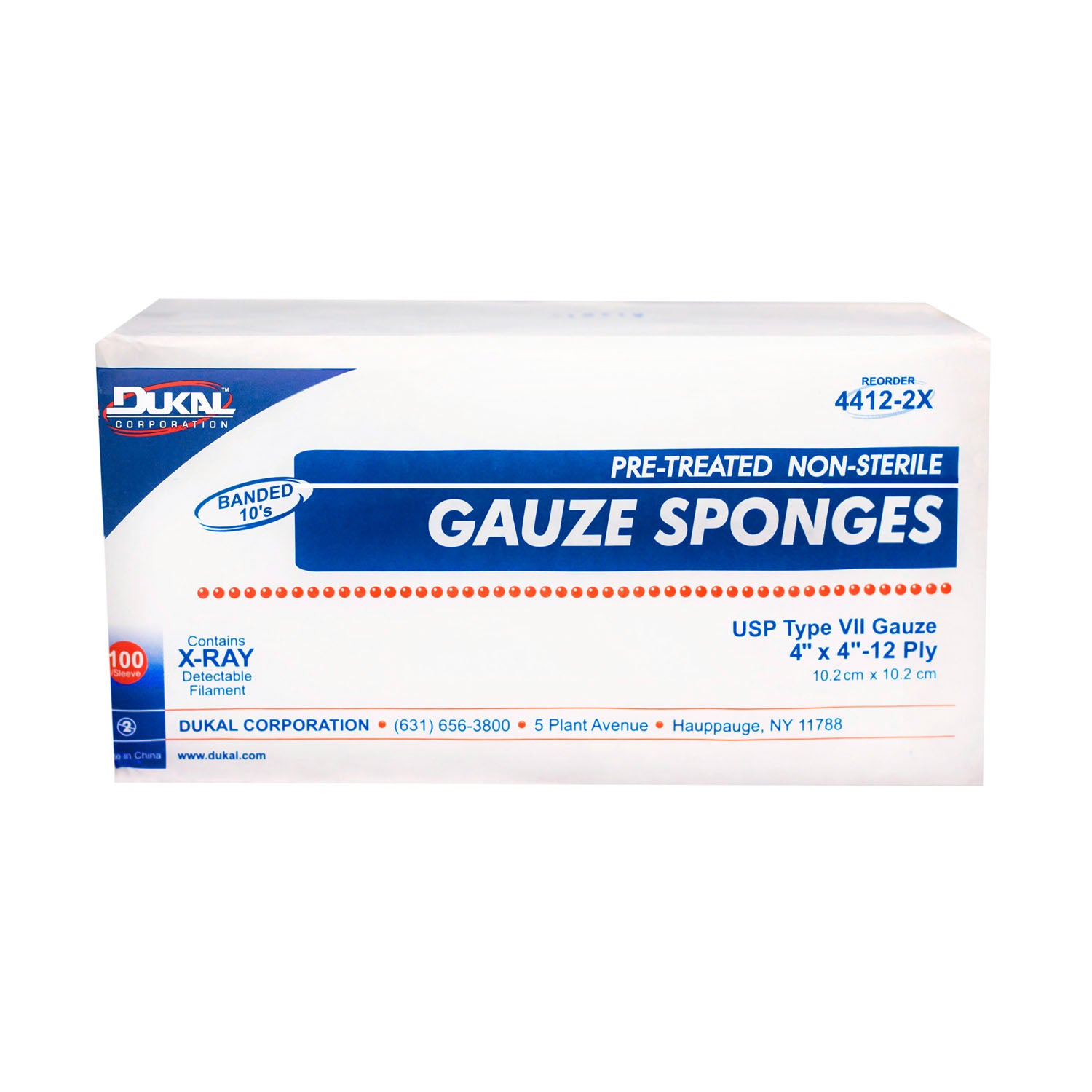 DUKAL X-RAY DETECTABLE GAUZE SPONGES