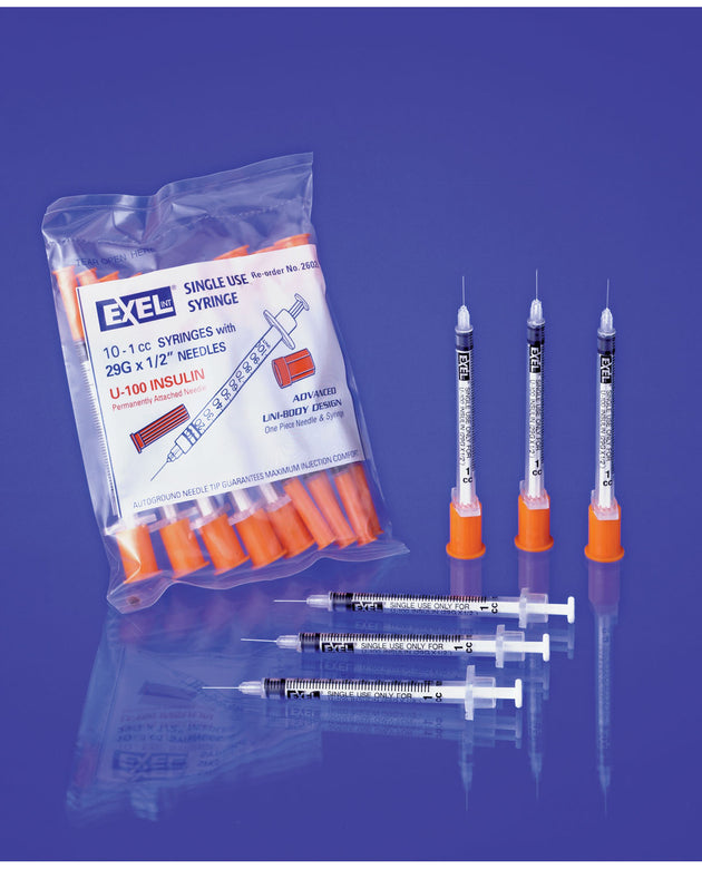 EXEL INSULIN SYRINGE WITH NEEDLE