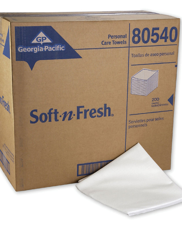 GEORGIA-PACIFIC SOFT-N-FRESH® PATIENT CARE AIRLAID DISPOSABLE BATH TOWELS