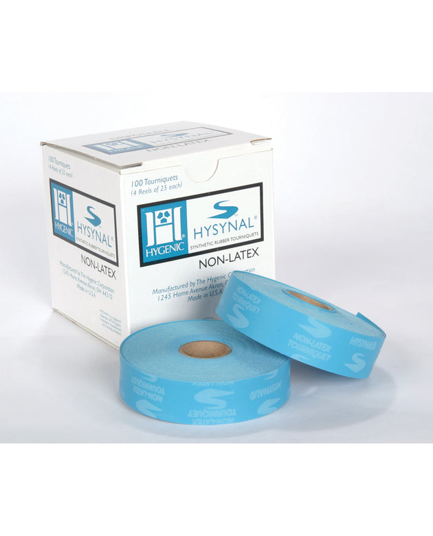 HYGENIC HYSYNAL® SYNTHETIC RUBBER DISPOSABLE TOURNIQUET STRAPS