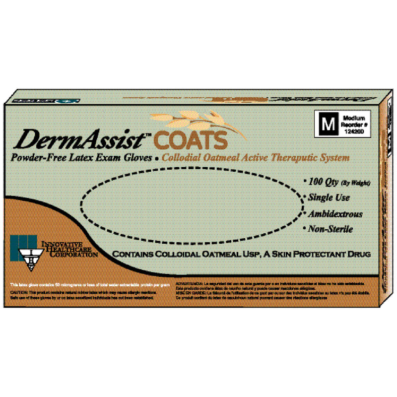 INNOVATIVE  DERMASSIST® COATS™  POWDER-FREE LATEX EXAM GLOVES