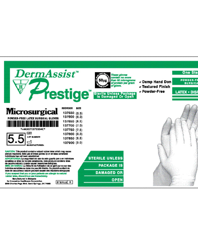 INNOVATIVE PRESTIGE® MICROSURGICAL POWDER-FREE LATEX SURGICAL GLOVES