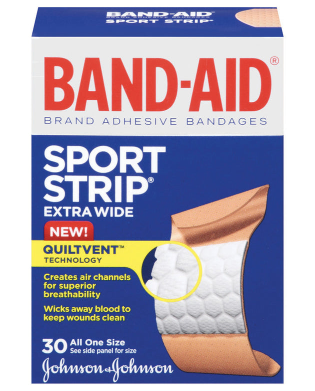 J&J BAND-AID® SPORT STRIP® ADHESIVE BANDAGES