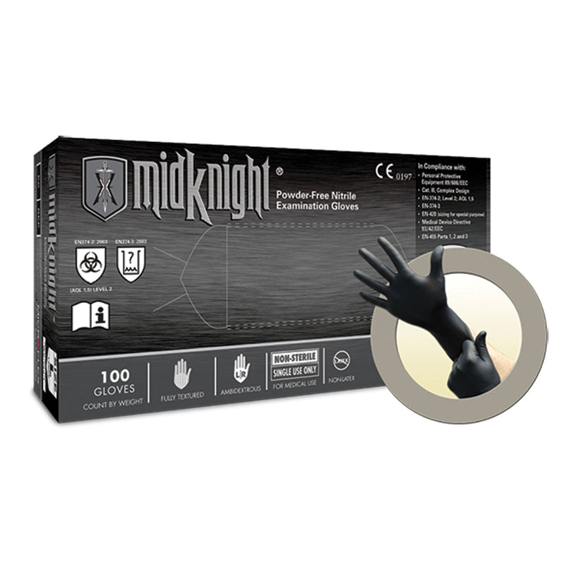 ANSELL MICROFLEX MIDKNIGHT® POWDER-FREE NITRILE EXAM GLOVES