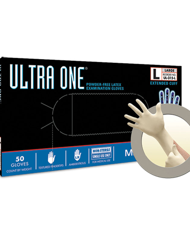 ANSELL MICROFLEX ULTRA ONE® POWDER-FREE EXTENDED CUFF LATEX EXAM GLOVES