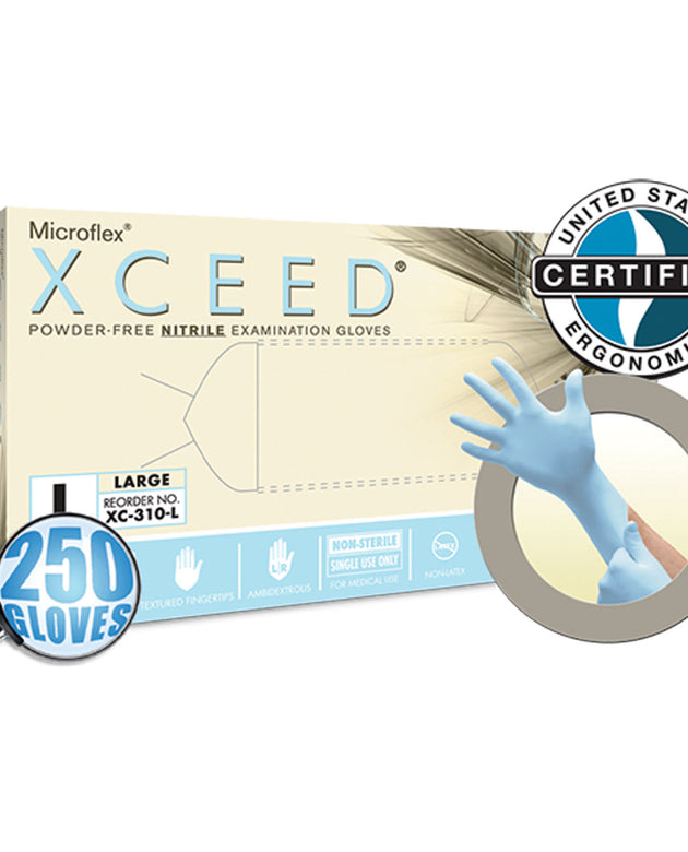 ANSELL MICROFLEX XCEED® POWDER-FREE NITRILE EXAM GLOVES