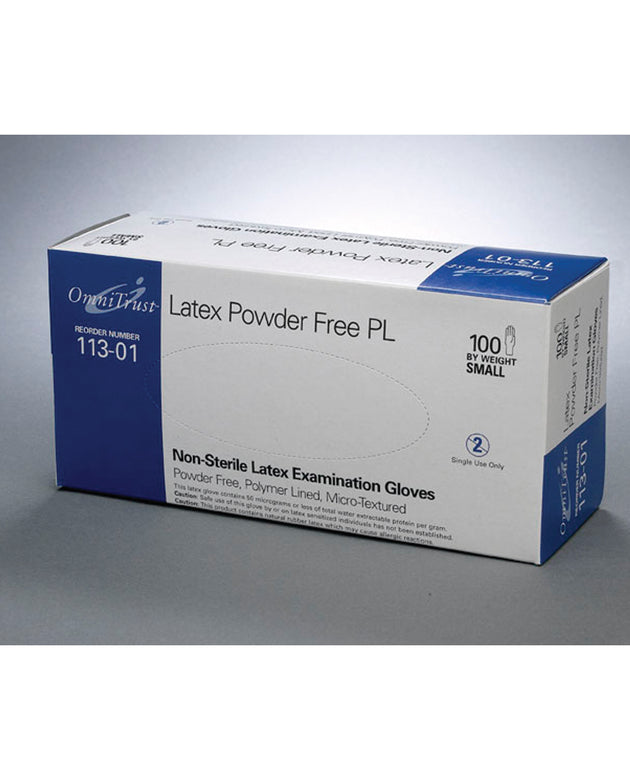 OMNI INTERNATIONAL OMNITRUST™ LATEX POWDER FREE PL EXAMINATION GLOVE