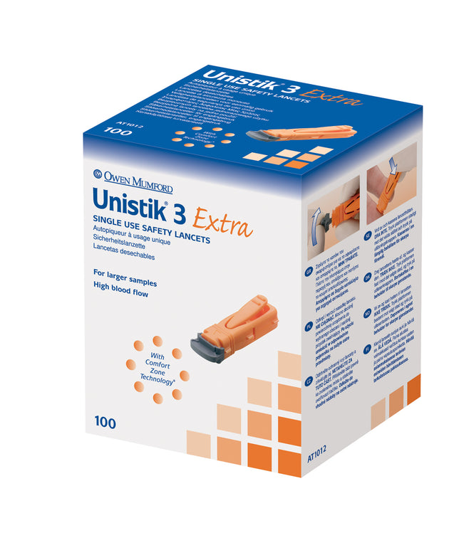 OWEN MUMFORD UNISTIK® 3 PRE-SET SINGLE USE SAFETY LANCETS