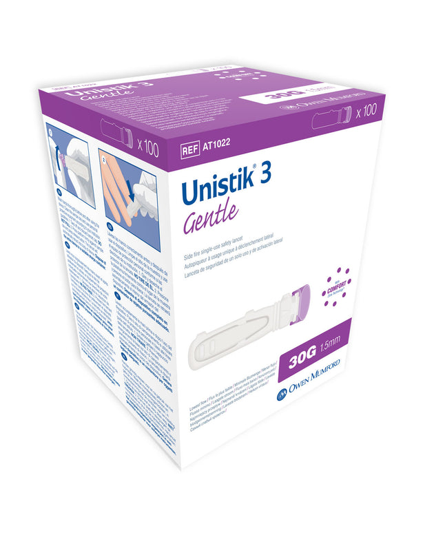 OWEN MUMFORD UNISTIK® 3 PRE-SET SINGLE USE SAFETY LANCETS