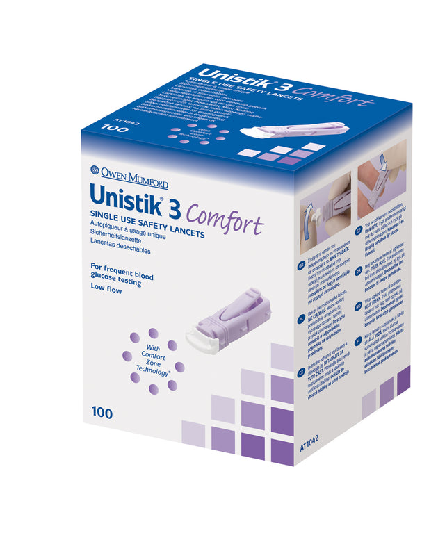 OWEN MUMFORD UNISTIK® 3 PRE-SET SINGLE USE SAFETY LANCETS