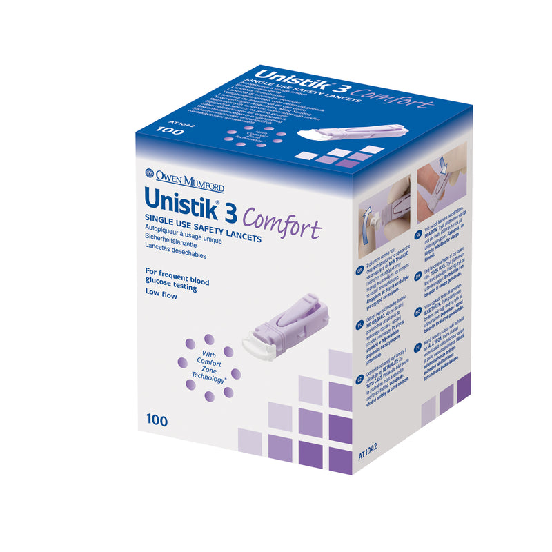 OWEN MUMFORD UNISTIK® 3 PRE-SET SINGLE USE SAFETY LANCETS