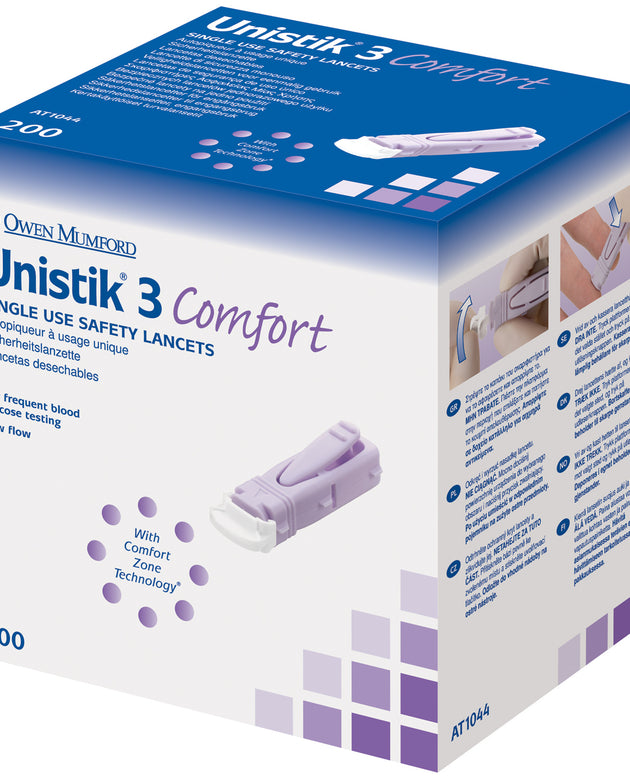 OWEN MUMFORD UNISTIK® 3 PRE-SET SINGLE USE SAFETY LANCETS