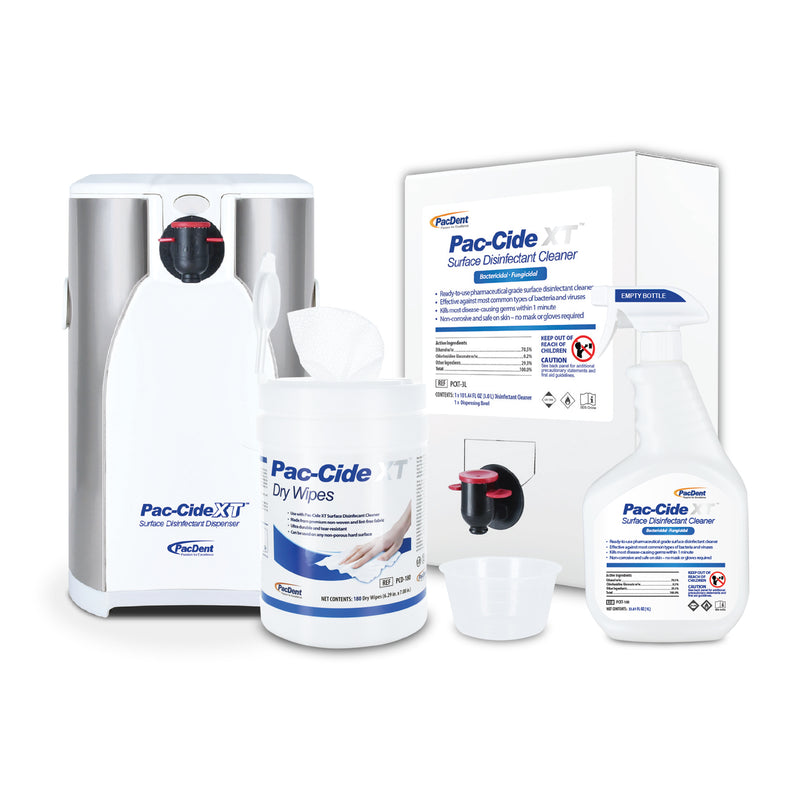 PACDENT PAC-CIDE XT™ SURFACE DISINFECTANT CLEANER KITS