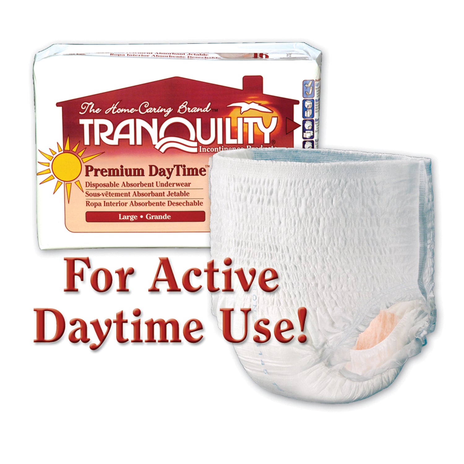 PRINCIPLE BUSINESS TRANQUILITY® PREMIUM DAYTIME™ DISPOSABLE ABSORBENT UNDERWEAR