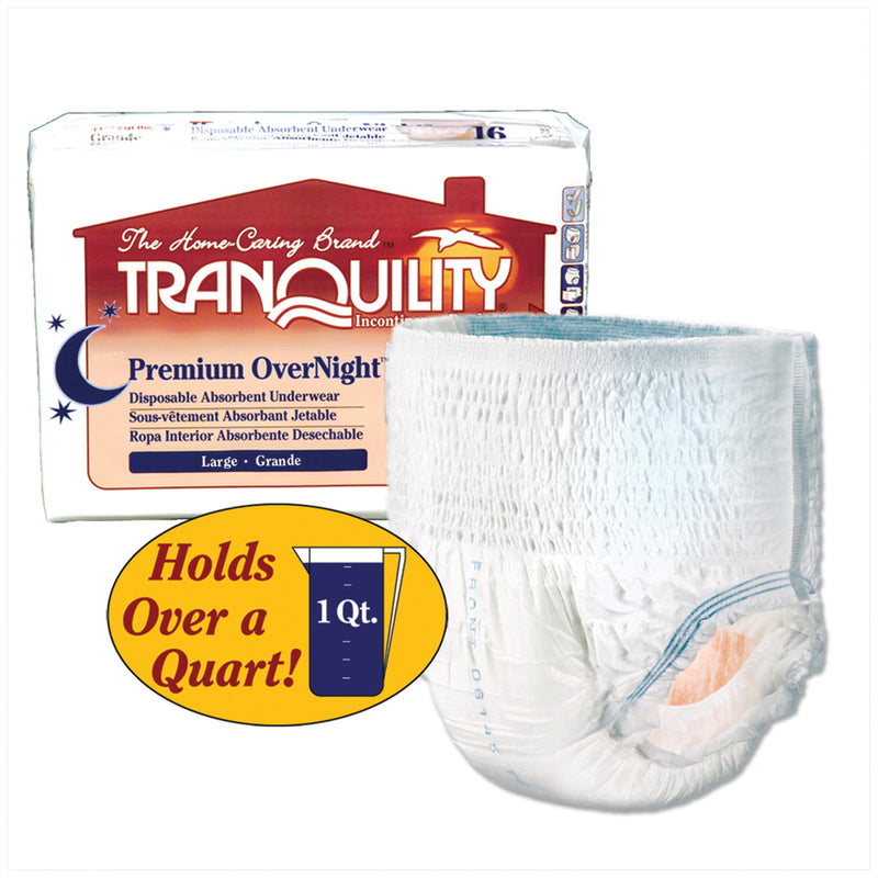 PRINCIPLE BUSINESS TRANQUILITY® PREMIUM OVERNIGHT™ DISPOSABLE ABSORBENT UNDERWEAR