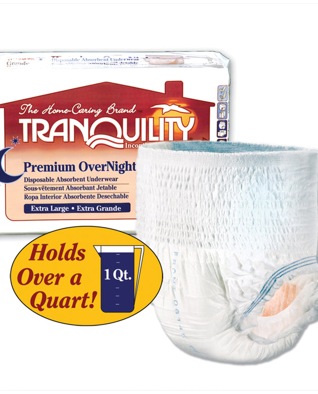 PRINCIPLE BUSINESS TRANQUILITY® PREMIUM OVERNIGHT™ DISPOSABLE ABSORBENT UNDERWEAR