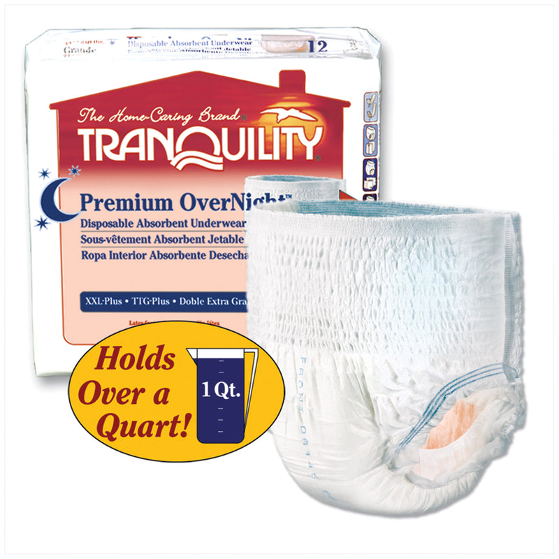 PRINCIPLE BUSINESS TRANQUILITY® PREMIUM OVERNIGHT™ DISPOSABLE ABSORBENT UNDERWEAR