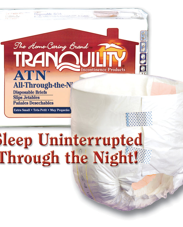 PRINCIPLE BUSINESS TRANQUILITY® ALL-THROUGH-THE-NIGHT DISPOSABLE BRIEFS