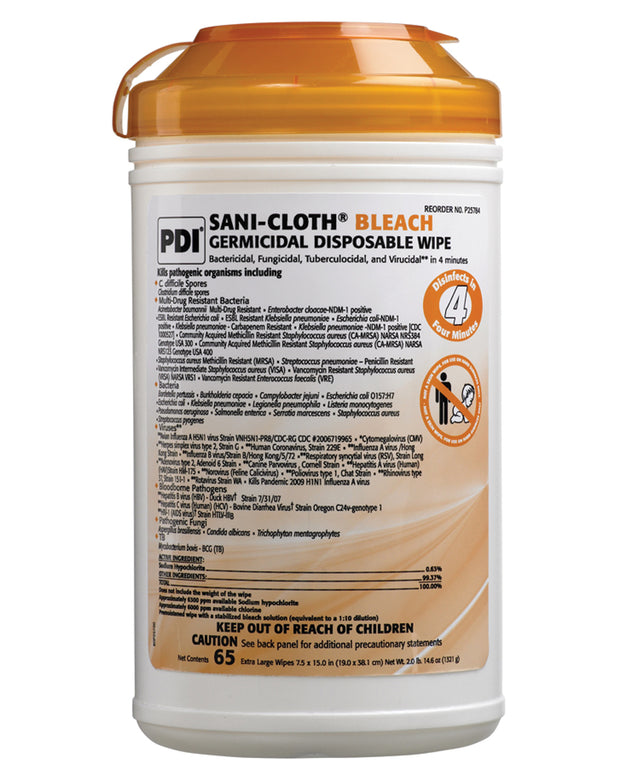 PDI SANI-CLOTH® BLEACH GERMICIDAL DISPOSABLE WIPE