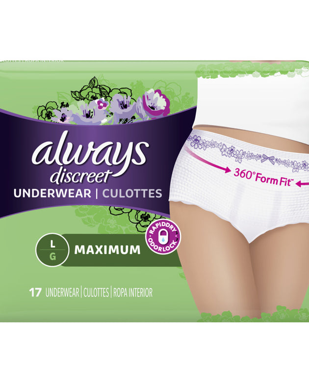 P&G DISTRIBUTING ALWAYS® DISCREET UNDERWEAR