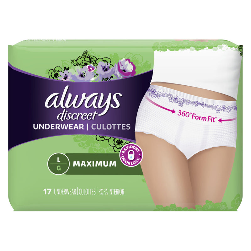 P&G DISTRIBUTING ALWAYS® DISCREET UNDERWEAR