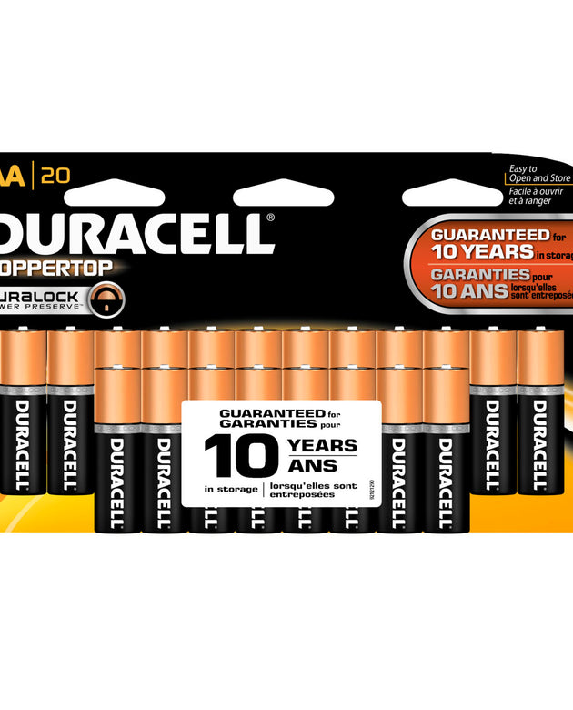 DURACELL® COPPERTOP® ALKALINE RETAIL BATTERY WITH DURALOCK POWER PRESERVE™ TECHNOLOGY