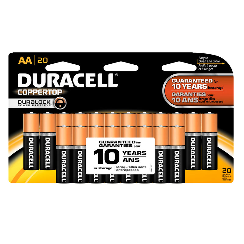 DURACELL® COPPERTOP® ALKALINE RETAIL BATTERY WITH DURALOCK POWER PRESERVE™ TECHNOLOGY