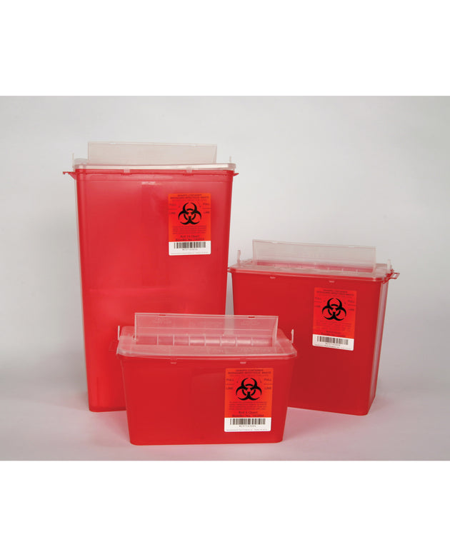 PLASTI HORIZONTAL ENTRY SHARPS CONTAINERS