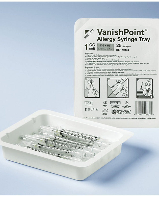 RETRACTABLE VANISHPOINT® ALLERGY TRAY