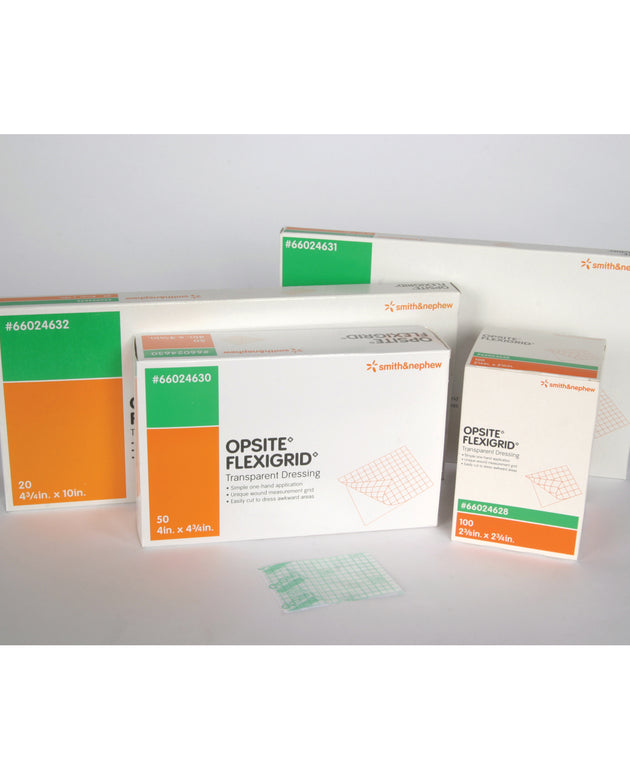 SMITH & NEPHEW OPSITE™ FLEXIGRID™ TRANSPARENT ADHESIVE FILM DRESSINGS