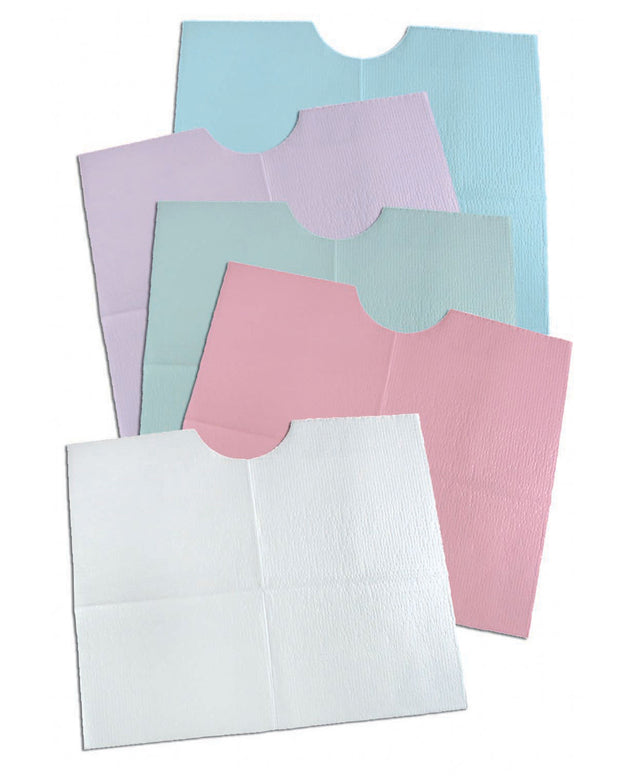 TIDI 3-PLY TISSUE/POLY CONTOUR BIB