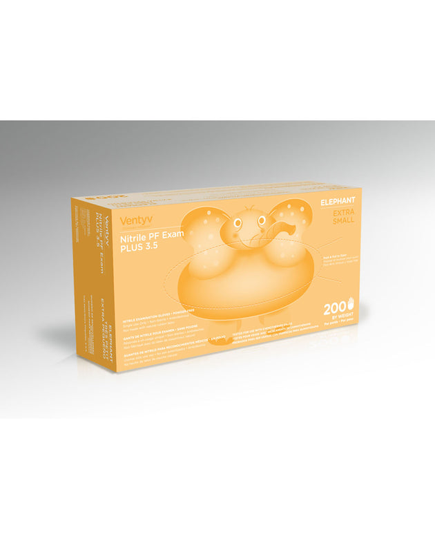 VENTYV NITRILE POWDER FREE EXAM GLOVE PLUS 3.5 (ELEPHANT)