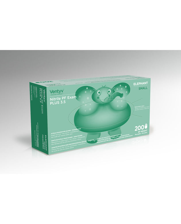 VENTYV NITRILE POWDER FREE EXAM GLOVE PLUS 3.5 (ELEPHANT)