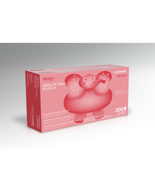 VENTYV NITRILE POWDER FREE EXAM GLOVE PLUS 3.5 (ELEPHANT)