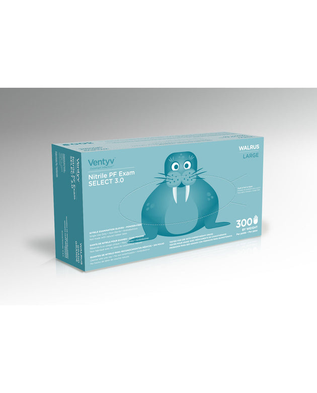 VENTYV NITRILE POWDER FREE EXAM GLOVE SELECT 3.0 (WALRUS)