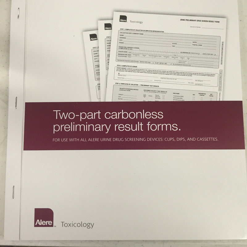 ALERE TOXICOLOGY PRELIMINARY RESULTS FORMS & PHOTOCOPY TEMPLATES
