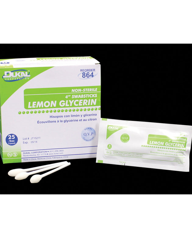 DUKAL LEMON GLYCERIN SWABSTICKS