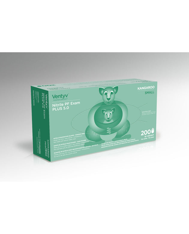 VENTYV NITRILE POWDER FREE EXAM GLOVE PLUS 5.0 (KANGAROO)