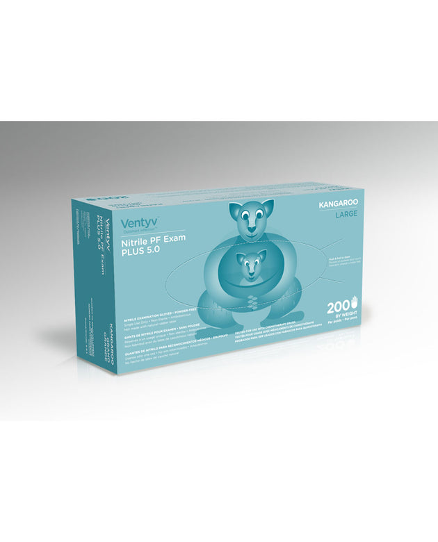 VENTYV NITRILE POWDER FREE EXAM GLOVE PLUS 5.0 (KANGAROO)