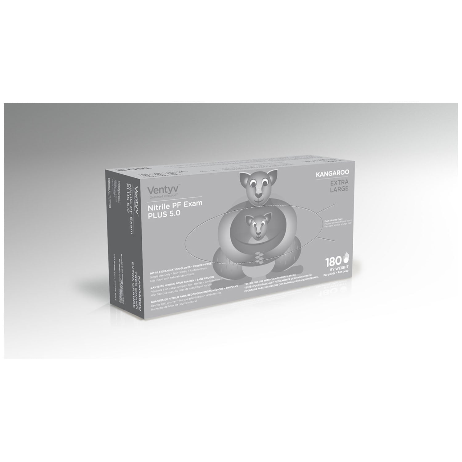 VENTYV NITRILE POWDER FREE EXAM GLOVE PLUS 5.0 (KANGAROO)