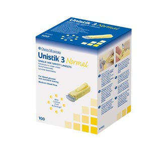 OWEN MUMFORD UNISTIK® 3 PRE-SET SINGLE USE SAFETY LANCETS