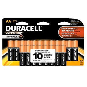 DURACELL® COPPERTOP® ALKALINE RETAIL BATTERY WITH DURALOCK POWER PRESERVE™ TECHNOLOGY