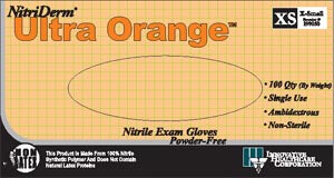 INNOVATIVE NITRIDERM® ULTRA ORANGE® POWDER-FREE EXAM GLOVES