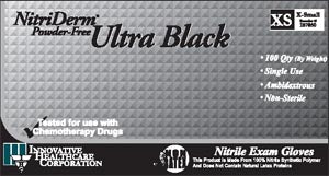 INNOVATIVE NITRIDERM® ULTRA BLACK POWDER-FREE NITRILE SYNTHETIC GLOVES