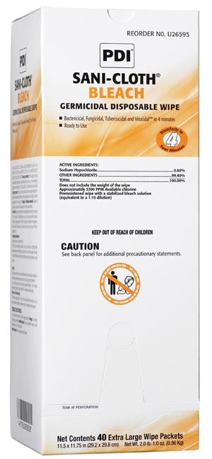 PDI SANI-CLOTH® BLEACH GERMICIDAL DISPOSABLE WIPE