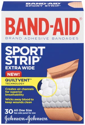 J&J BAND-AID® SPORT STRIP® ADHESIVE BANDAGES